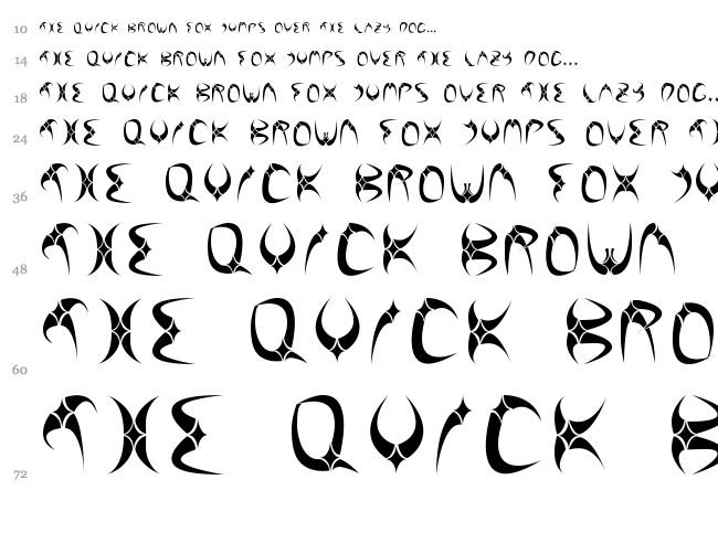Lilith font waterfall